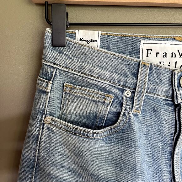 NWOT FRANK & EILEEN MONAGHAN Mom Jean Size 25 Blue Denim High Waist Straight Leg - Picture 9 of 16